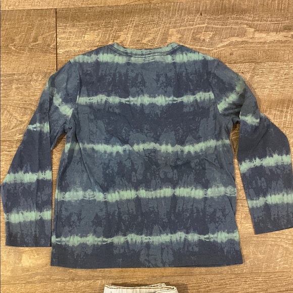 Kids Long Sleeve Blue Tie-Dye Shirt - Picture 8 of 8